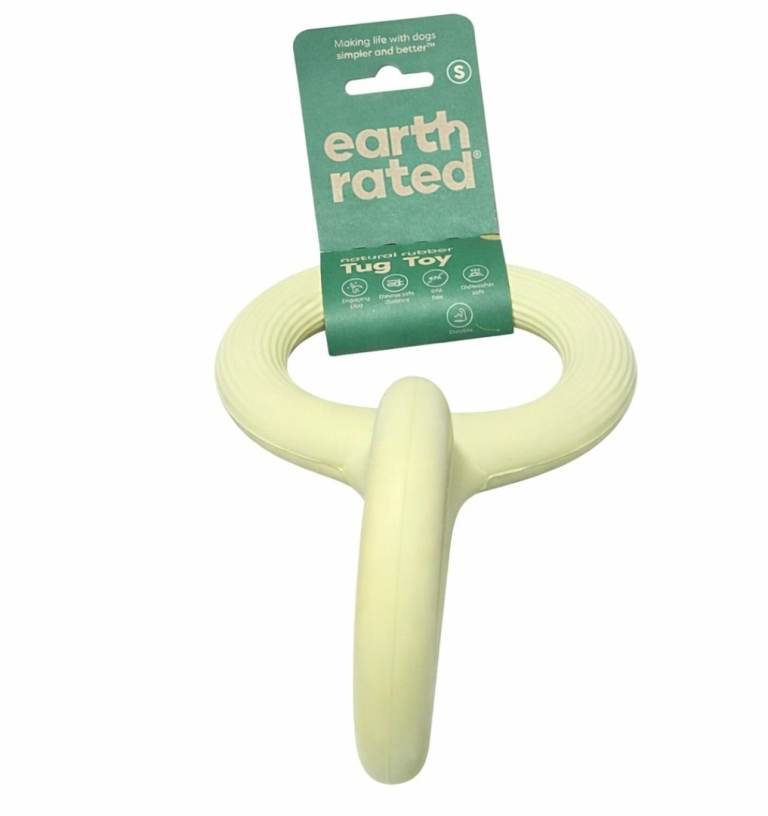 Earth Rated Natural Rubber Tug Toy (Small) – Durable & Eco-Friendly Dog Toy