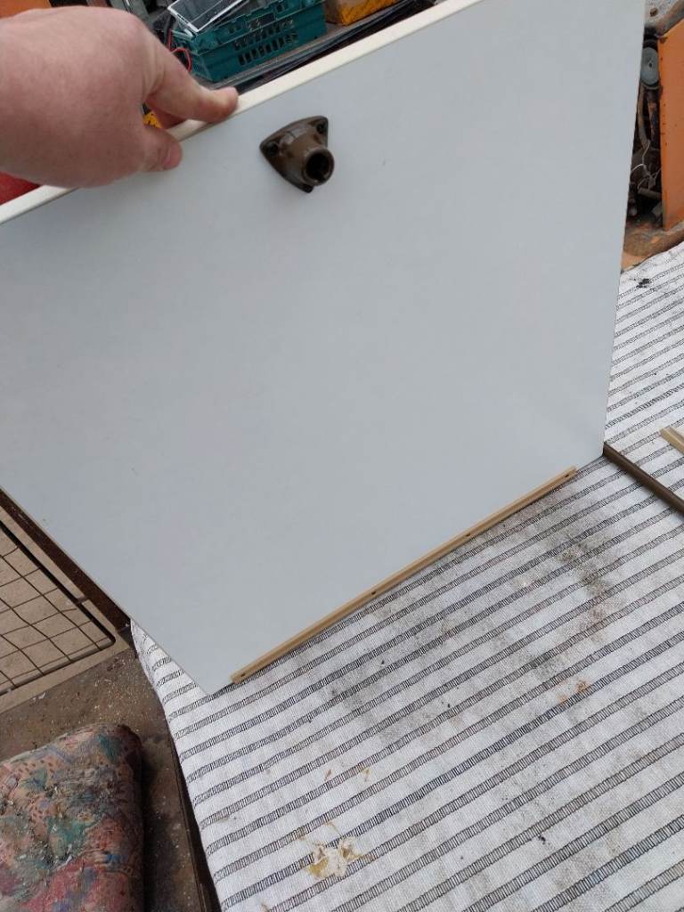 Caravan side dinette table 