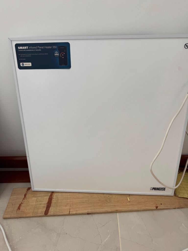 Princess Smart Infrared Panel Heater 350 – White, As Good As New