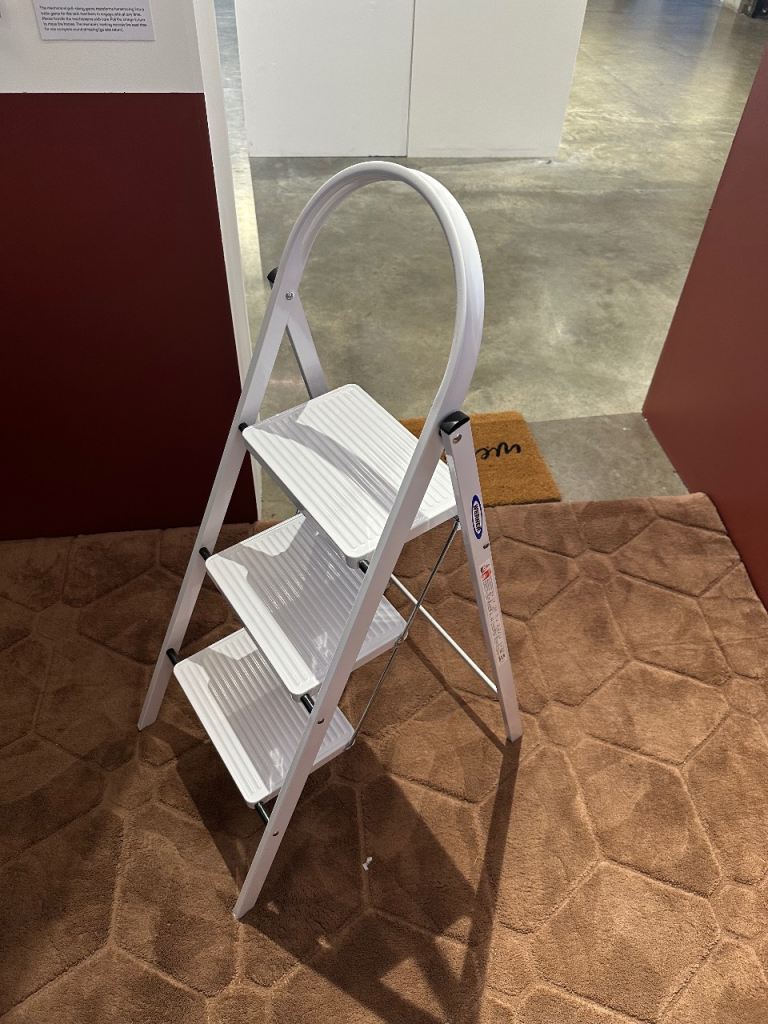 3 Tread White Stepstool