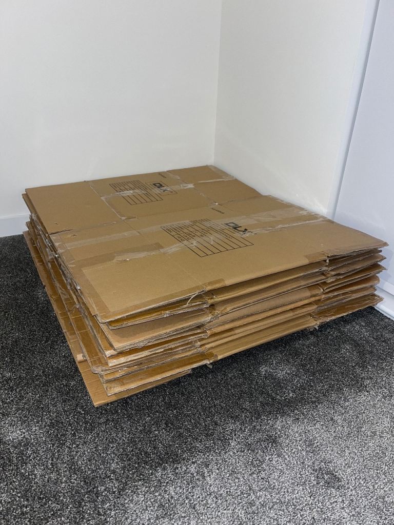 10 sturdy cardboard boxes 