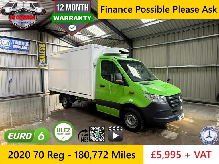 2020 70 Mercedes Sprinter 314CDI MWB Fridge Boxvan With Standby + VAT