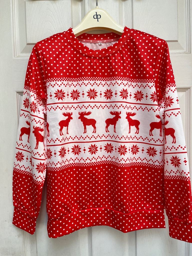 Girls/Ladies Christmas Smart Causal Top UK Size 10-12 as New