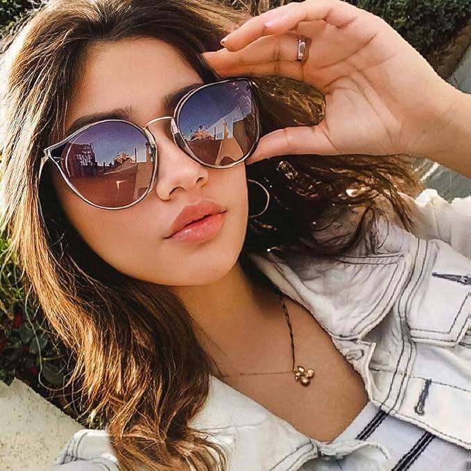 Large Cat Eye Sunglasses High Quality Polarized lens 100% Block UVA/UVB and UVC Harmful Lights