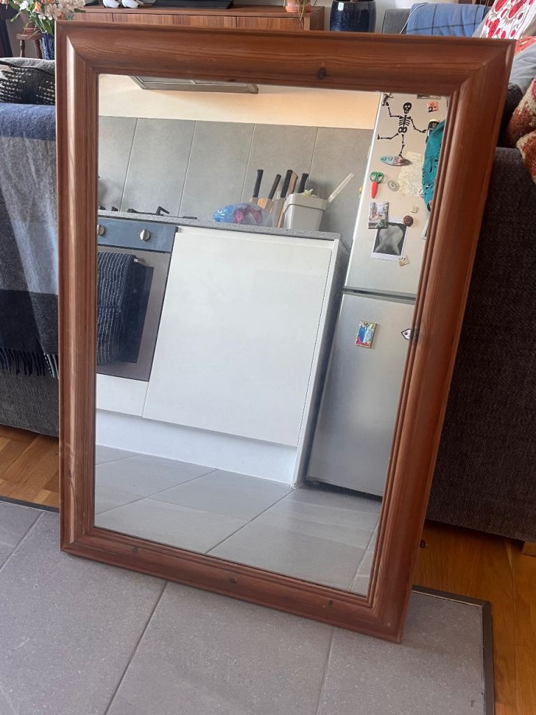 Wooden mirror