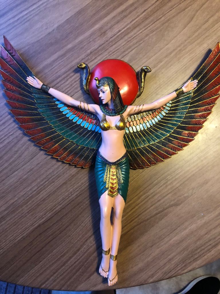 Egyptian Goddess Isis Figurine - Wall Hanging, Good Condition