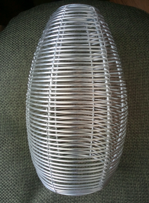 Silver metal lamp shade 
