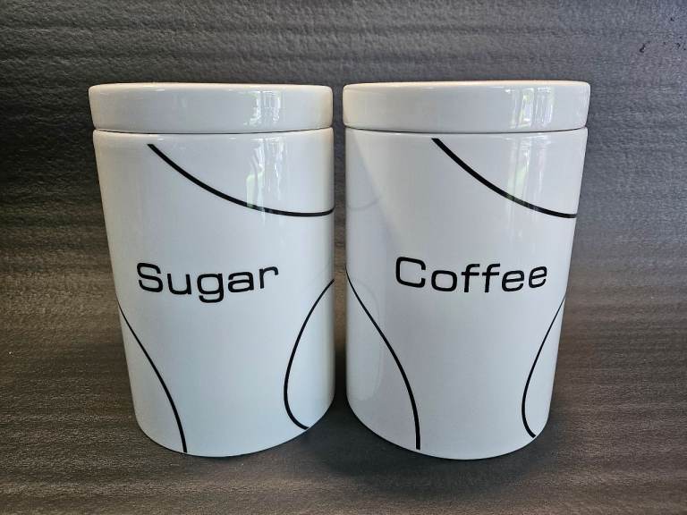 Coffee & sugar canisters set of 2