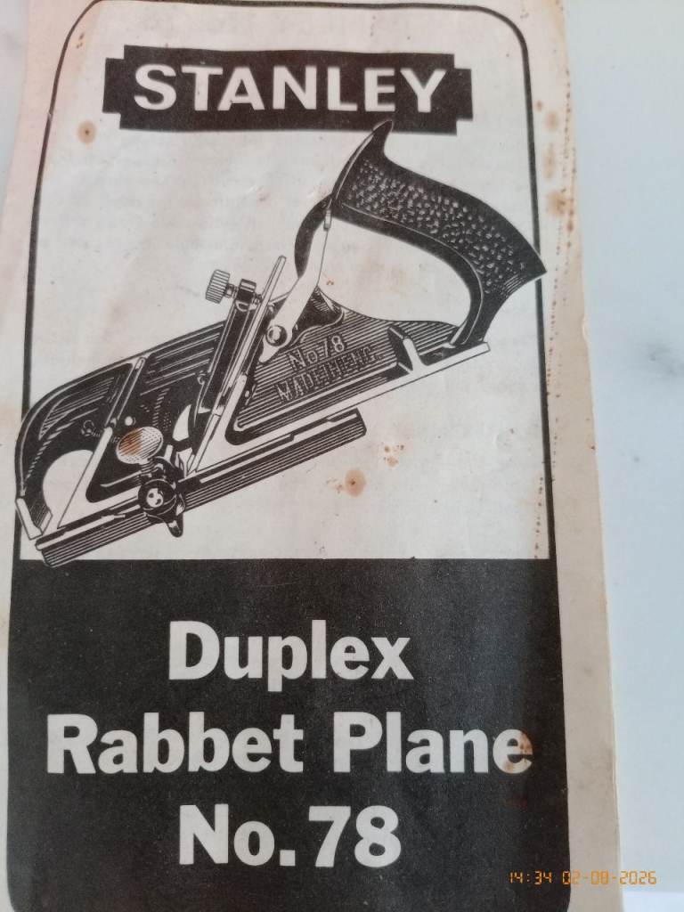 Stanley Duplex 78 Rabbet Plane