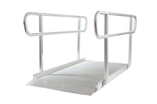 2 x Wheelchair Ramps With Handrails 4ft - Fixed or Temporary - One boxed New , One used. 
