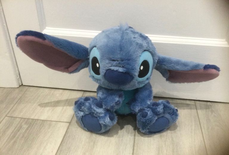 Rare Disney Paris large Stitch Big Feet soft toy plush Lilo & Stitch