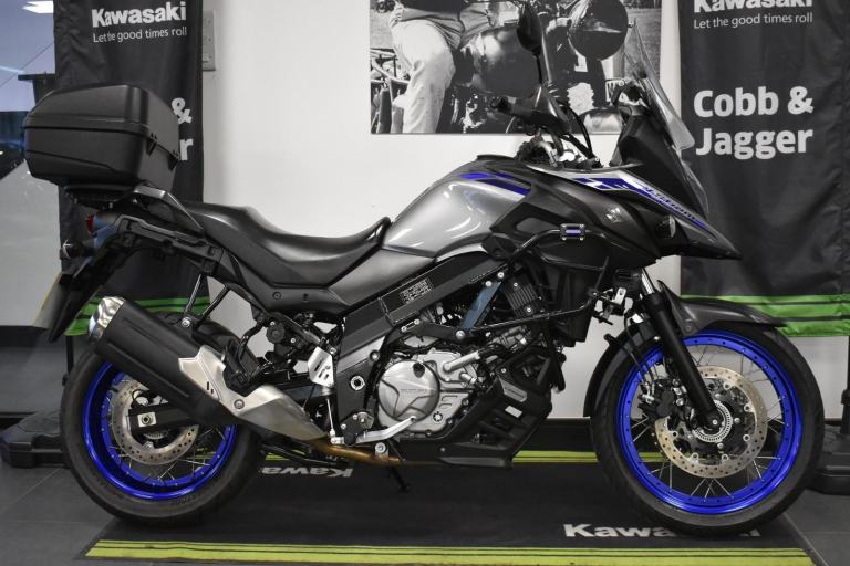 SUZUKI V-STROM 650 XT-TOP BOX-PROTECTION BARS-SPOTLIGHTS