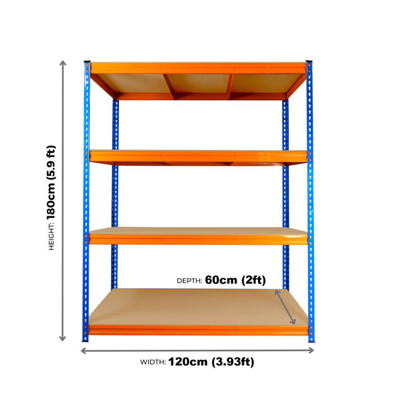 Heavy Duty Shelving Bays Industrial Racking For Sheds Garages Workshops ...
