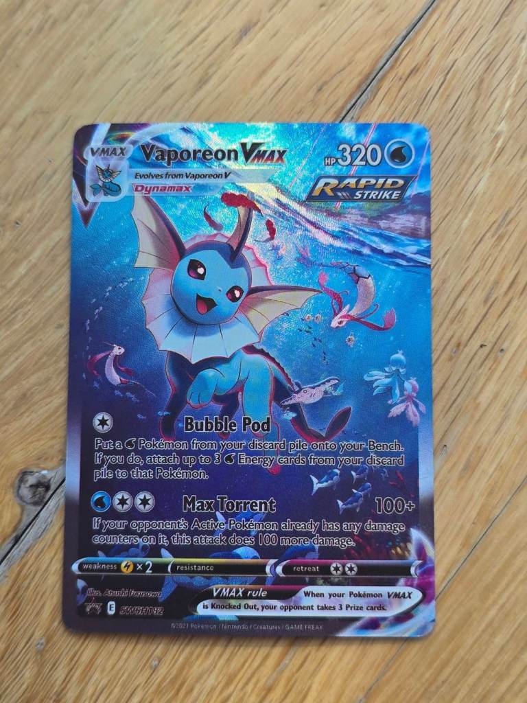 Vaporeon VMAX Pokemon Card