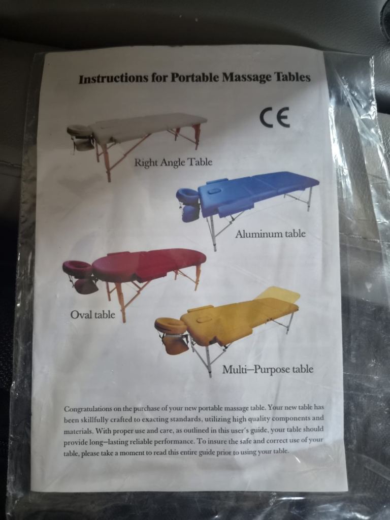 Title Brand New Black Massage Table + Carry Case + Accessories
