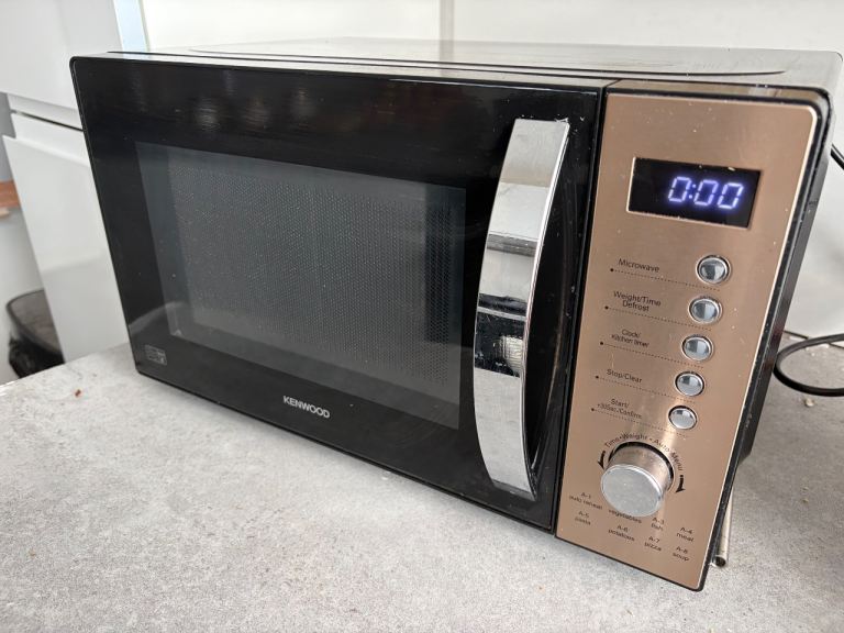 Kenwood Microwave - Black & Rose Gold, Good Condition