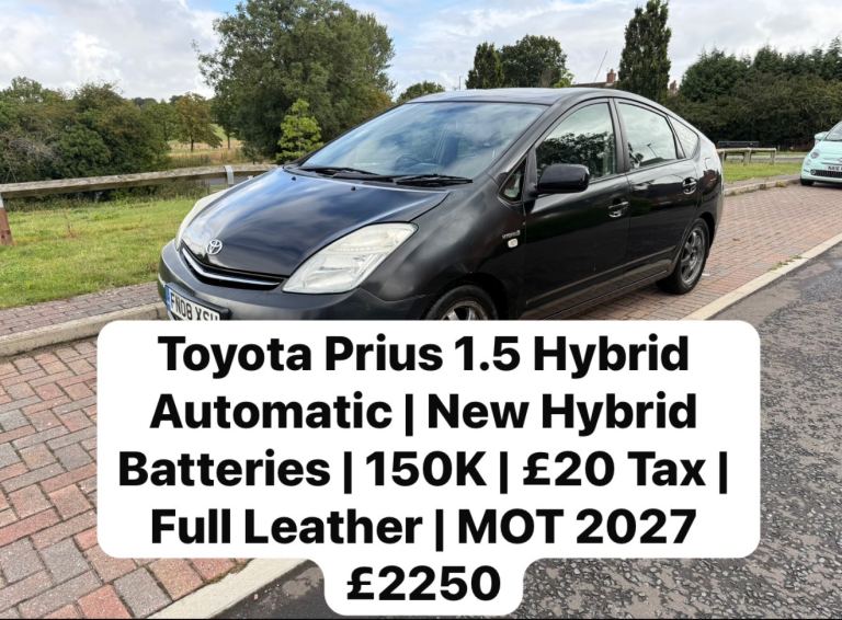 Toyota Prius 1.5 Hybrid Automatic | New Hybrid Batteries | 150K | £20 Tax | Full Leather | MOT 2027
