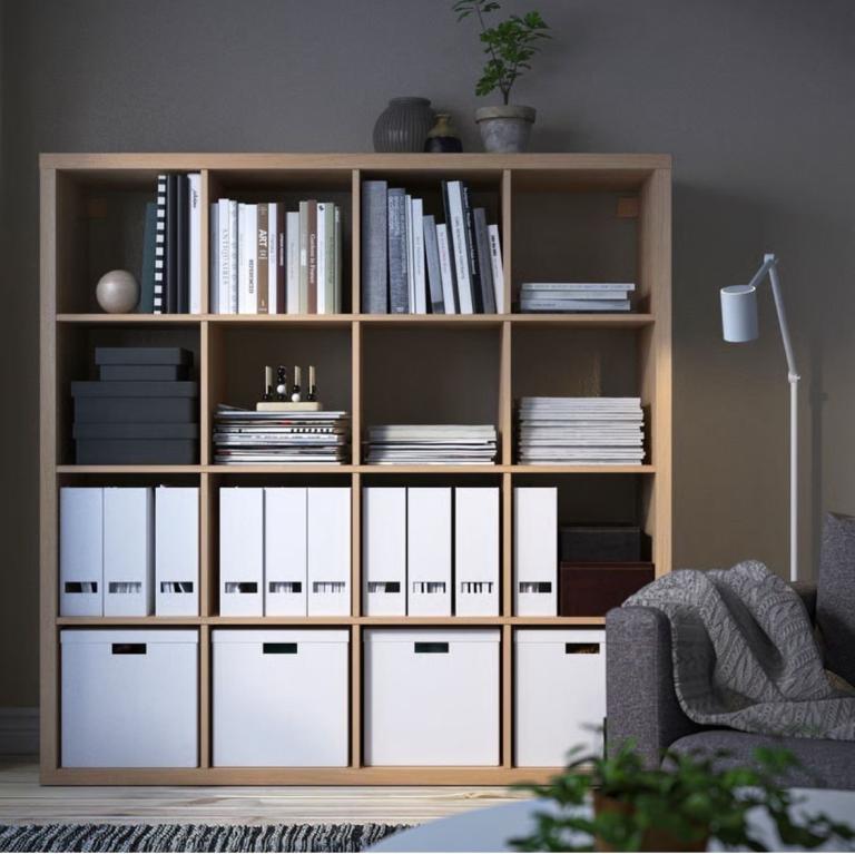Ikea Oak Kallax shelve unit