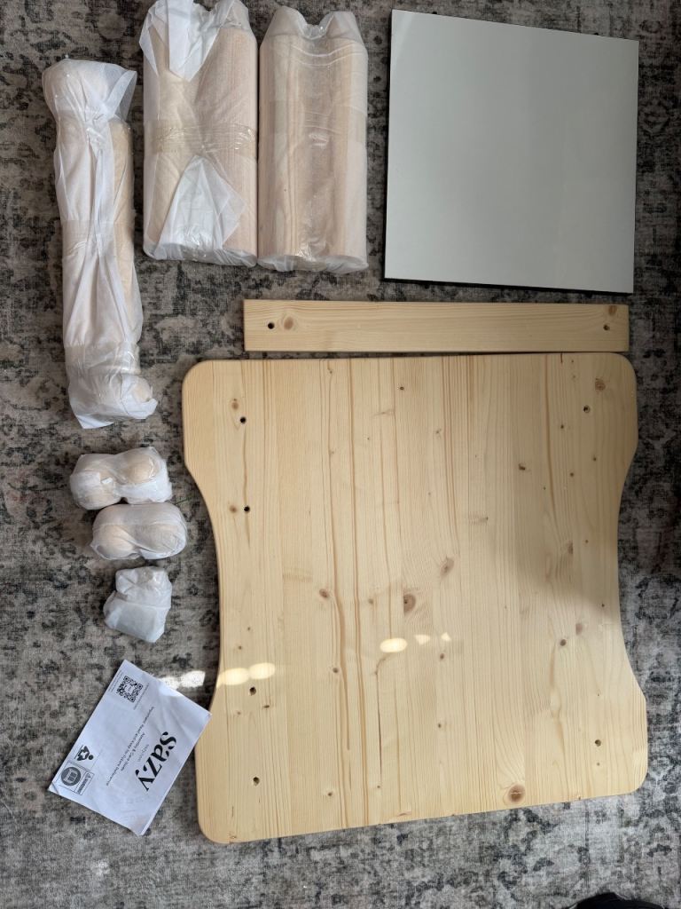 Children’s activities table with whiteboard & blackboard 