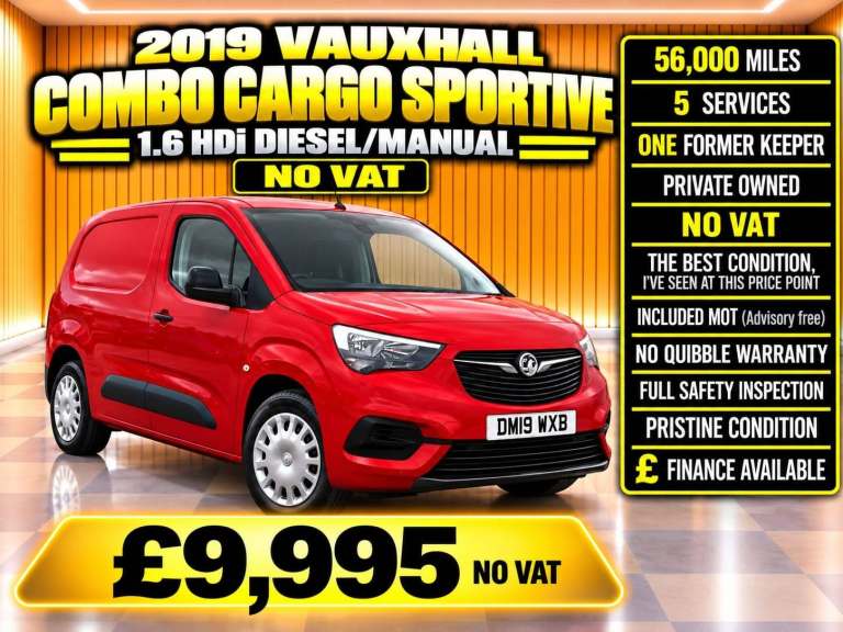 2019 Vauxhall Combo 2000 1.6 Turbo D 100ps H1 Sportive Van PANEL VAN Diesel Manual