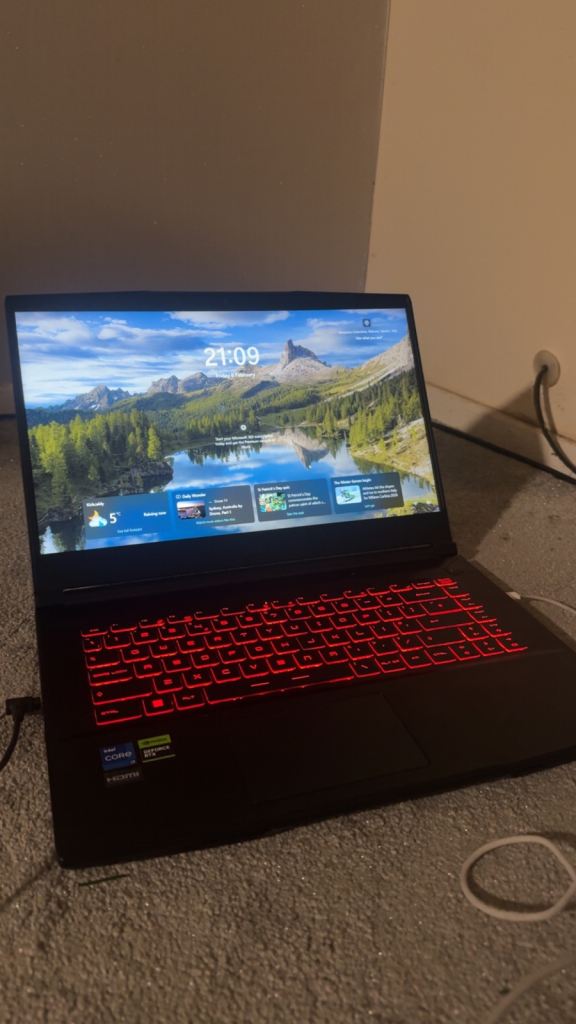 MSI GF63 Thin 11UC Gaming Laptop And Charger