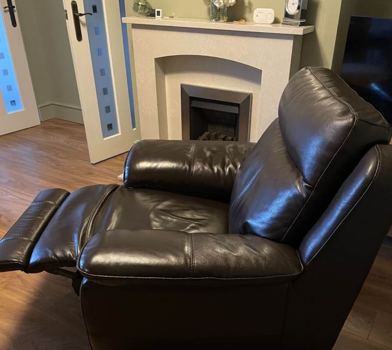Leather recliner armchair  Barker & Stonehouse 