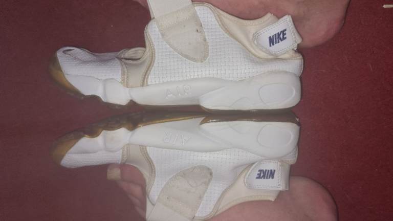 Nike Air Rift Split Toe Woven White 308662 Mens Uk 9