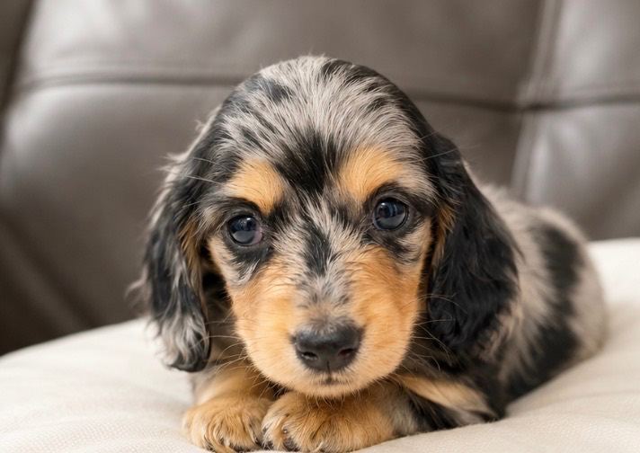 Beautiful KC REGISTERED SILVER BLACK AND TAN DACHSHUNDS 
