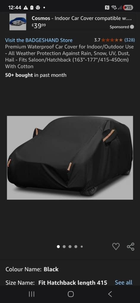 Car cover fits small medium  car
