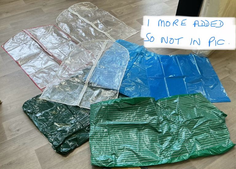 Clothes garment protector covers. Unisex. Coats, jackets, suit, blouses, shirts. 8 for ONLY £2.50 !!