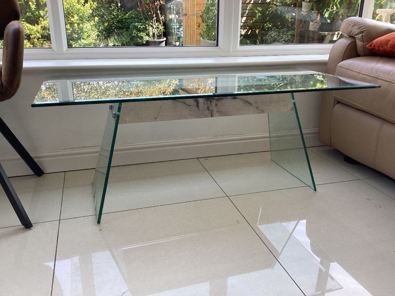 Glass coffee table