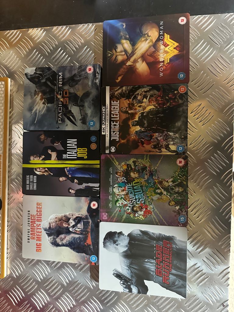 Blu-ray job lot some 4k, 3D. Steelbooks