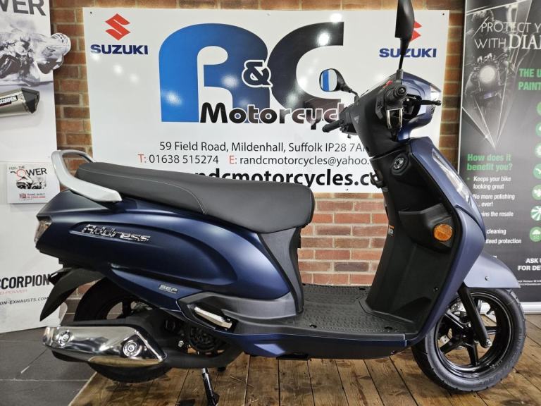 New Suzuki Address in Stellar Blue Matt Paint