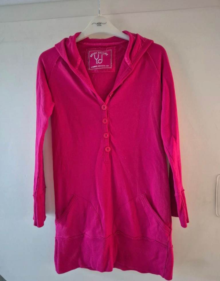 New Look Fushia Pink Sport Couture Hoodie Immaculate 