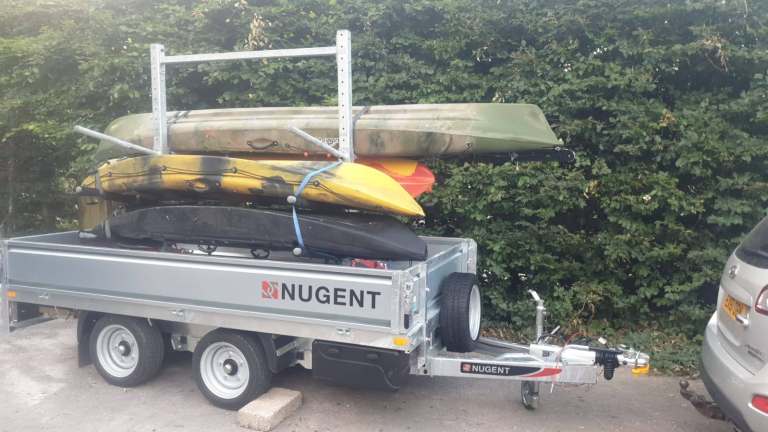 5 x sit on top kayaks, paddles, galvanised trailer rack + accessories (not trailer) - offers welcome