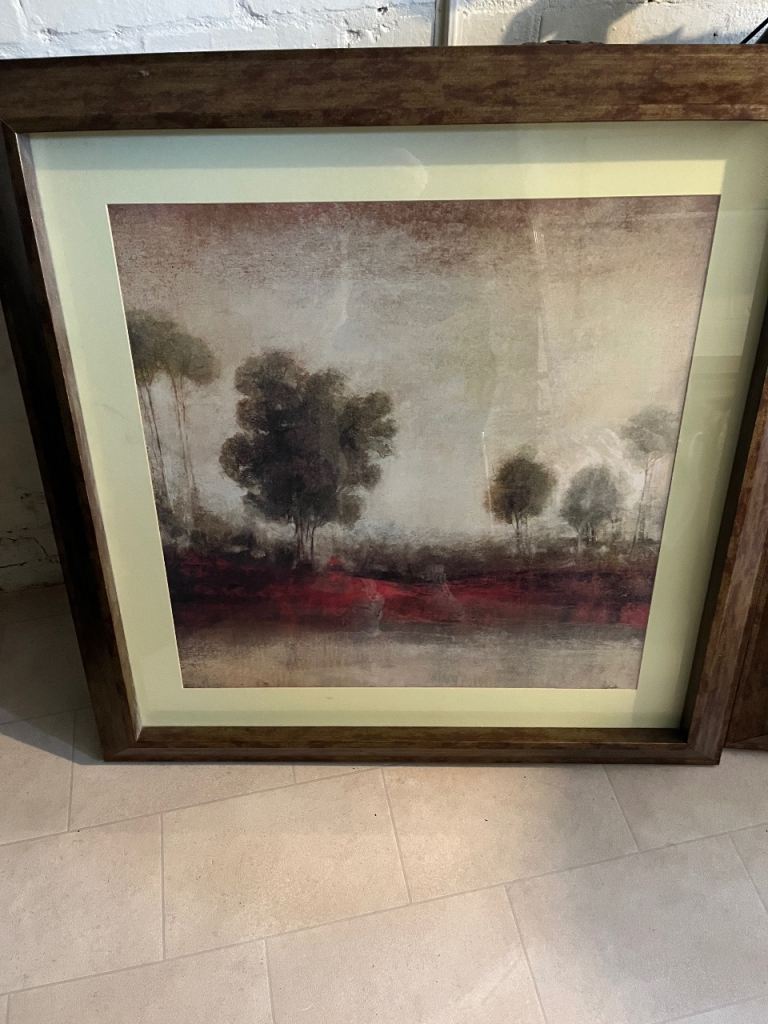 Pair of Framed Art Prints – Scenic Landscapes