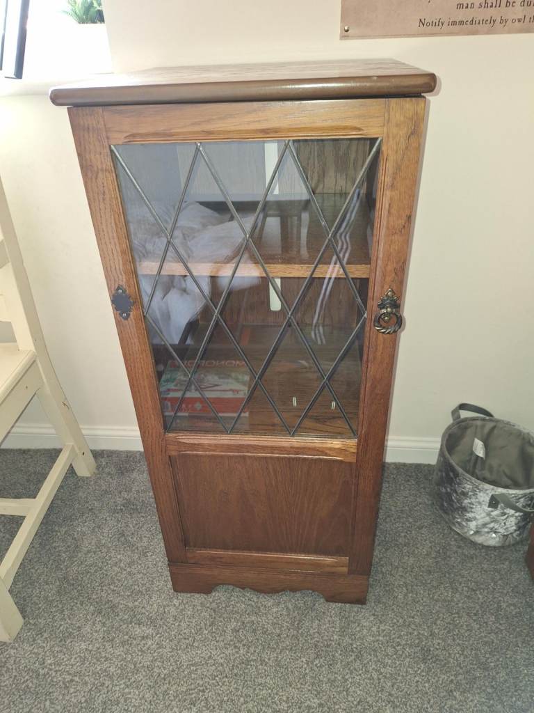 image for Small wooden glass door cabinet