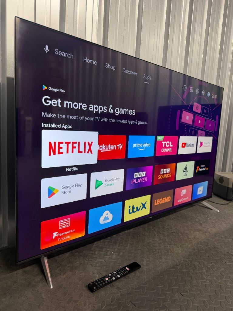 Like new TCL Android 65 inch 4k HDR Smart TV 