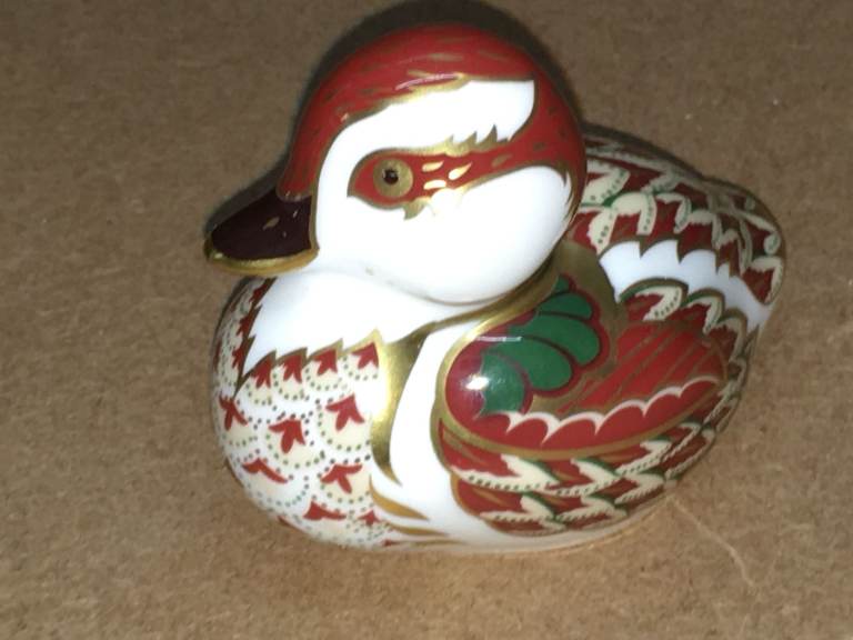 Very Rare Retired Royal Crown Derby Bakewell Duckling Paperweight