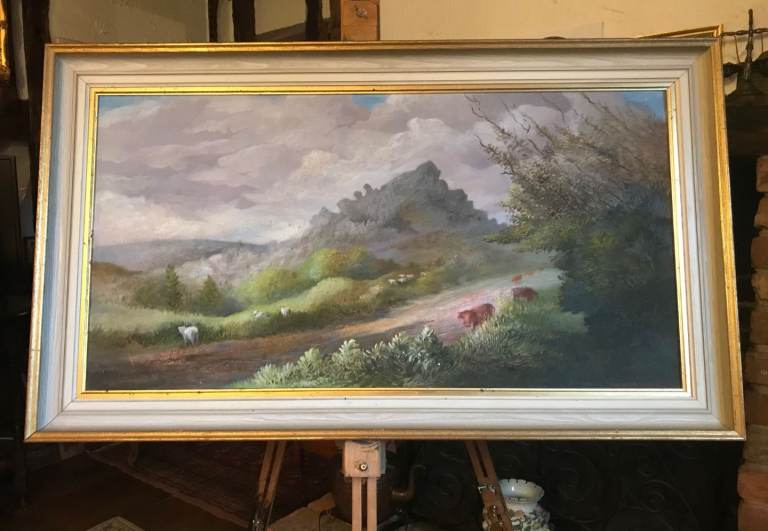 Large Oil on Board Landscape Painting by Francis Philip Goodchild A.R.C.A.