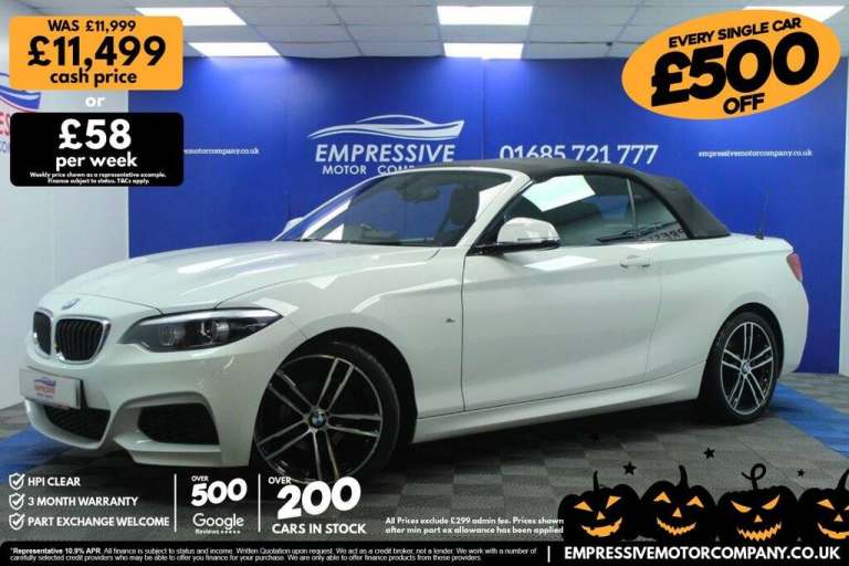 2020 69 BMW 2 SERIES 1.5 218I GPF M SPORT CONVERTIBLE 2DR PETROL AUTO EURO 6 (S/
