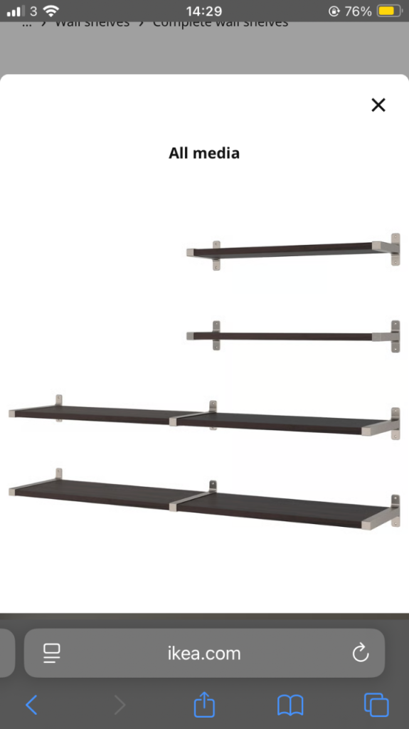 IKEA Bergshult/Granhult shelf combination 