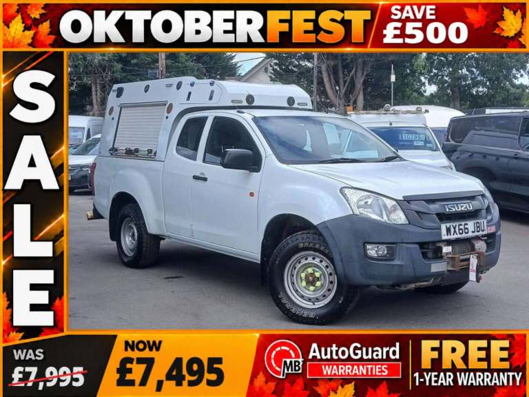 2017 Isuzu D-Max 2.5 TD Pickup 4dr Diesel Manual 4x4 (192 g/km, 161 bhp) Pickup Diesel Manual