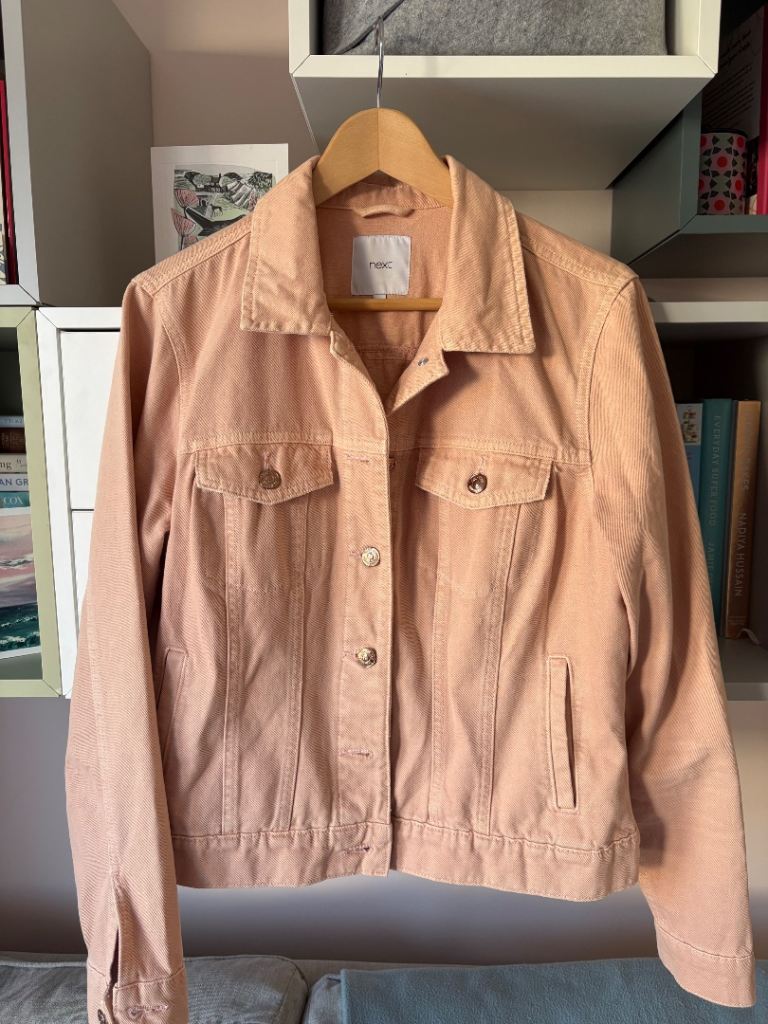 Peachy pink denim jacket (14)