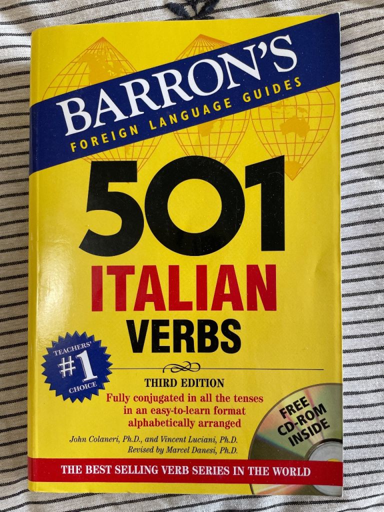 Barron's 501 Italian Verbs Book with CD-ROM – Good Condition