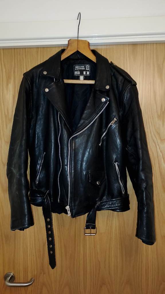 Black Leather Jacket – Good Condition