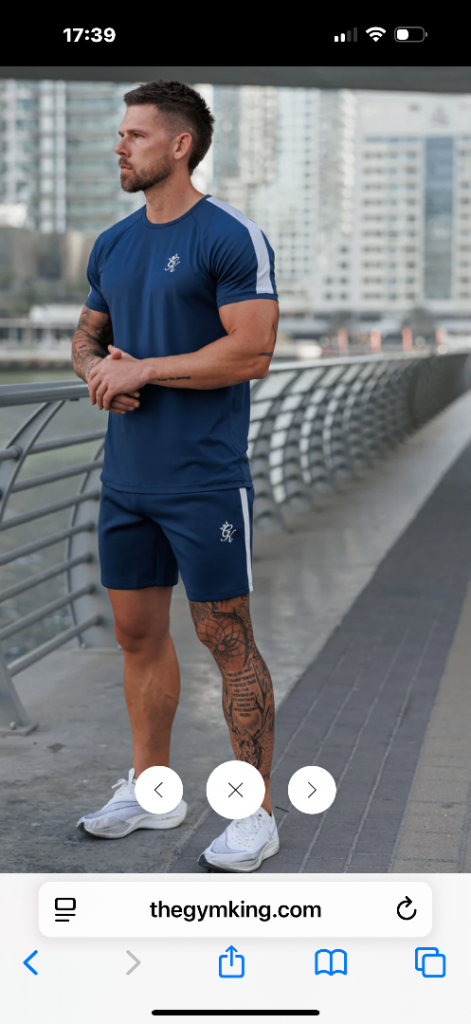 Gym King Poly Tee & Shorts Set - Various Colours, Brand New