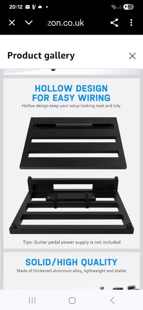 New boxed strich pedal board with carry case