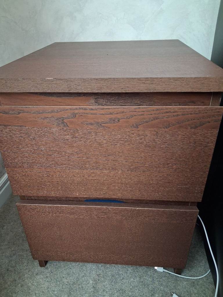 Ikea Malm bedside cabinets X2
