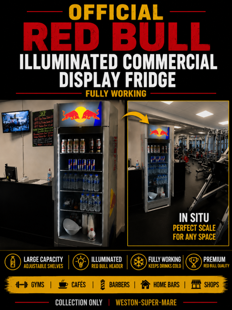 Genuine Red Bull Illuminated Commercial Display Fridge